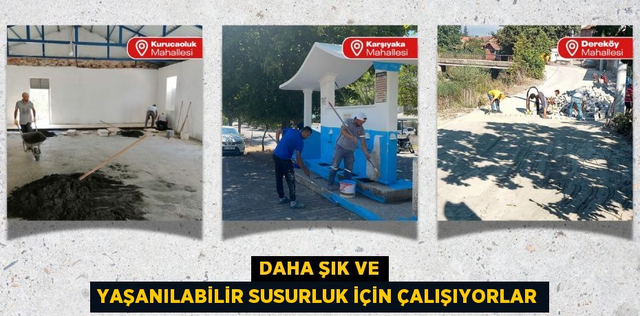 DAHA ŞIK VE YAŞANILABİLİR SUSURLUK İÇİN ÇALIŞIYORLAR