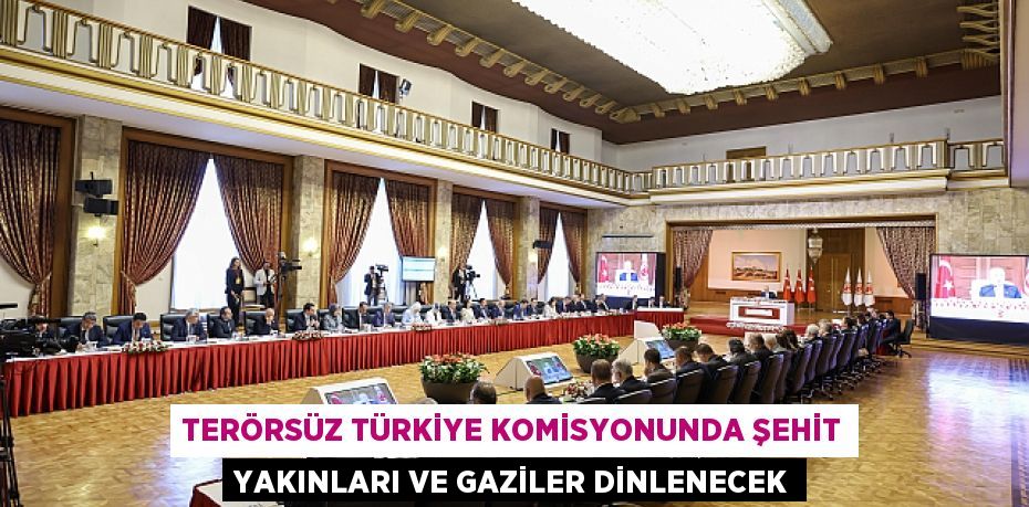 Terörsüz Türkiye komisyonunda Şehit Yakınları ve Gaziler Dinlenecek