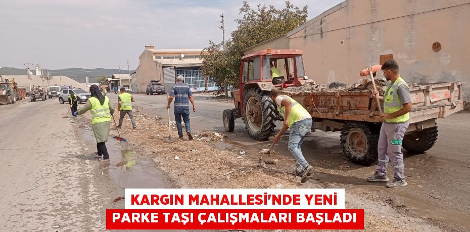 KARGIN MAHALLESİ'NDE YENİ PARKE TAŞI ÇALIŞMALARI BAŞLADI