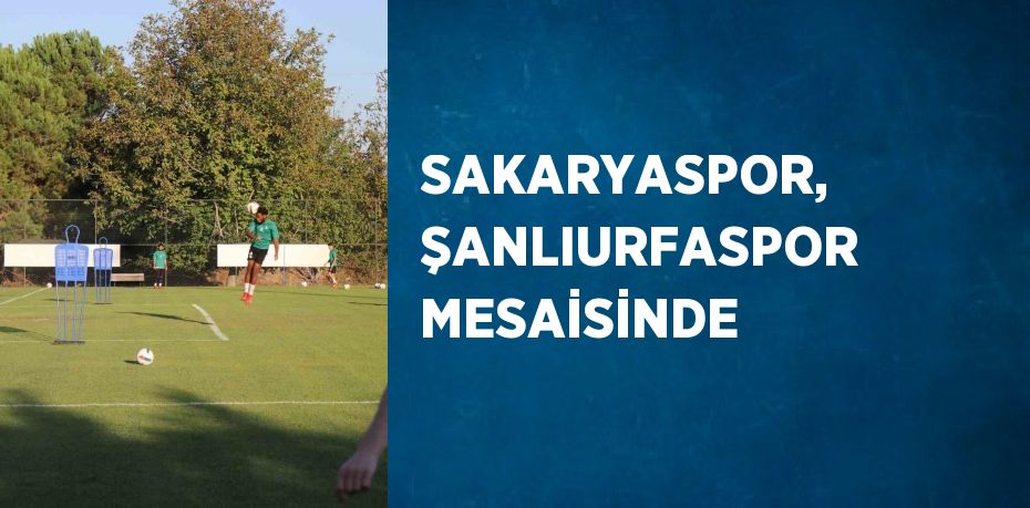 SAKARYASPOR, ŞANLIURFASPOR MESAİSİNDE