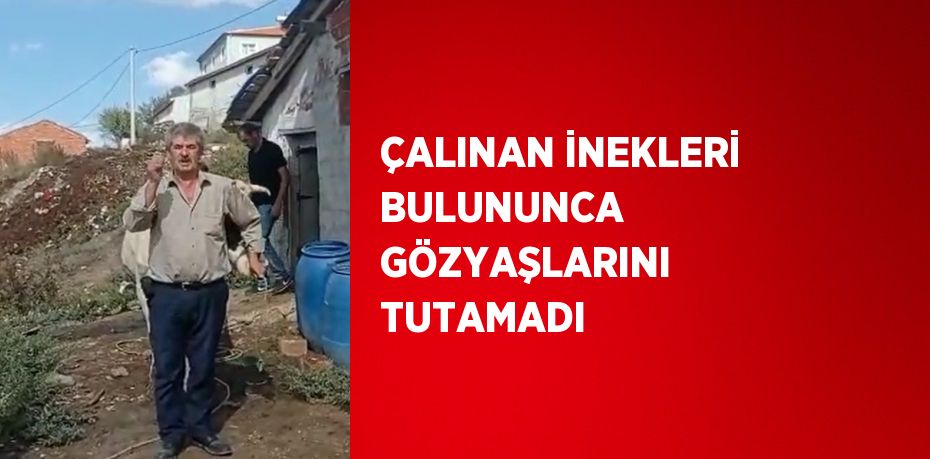 ÇALINAN İNEKLERİ BULUNUNCA GÖZYAŞLARINI TUTAMADI