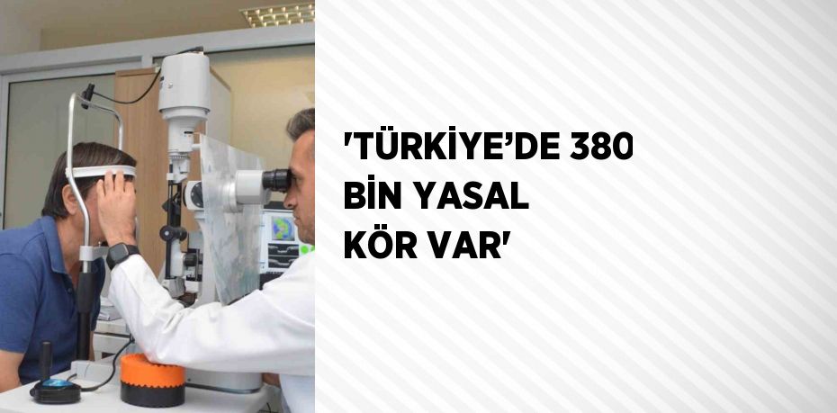 'TÜRKİYE’DE 380 BİN YASAL KÖR VAR'