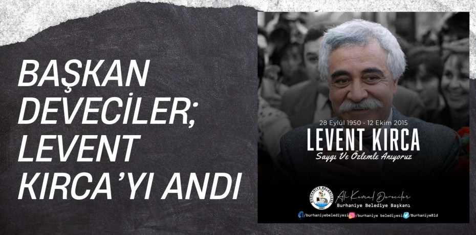 BAŞKAN DEVECİLER; LEVENT KIRCA’YI ANDI