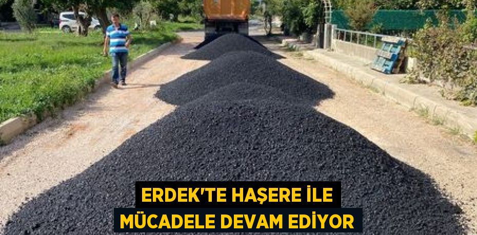 ERDEK’TE HAŞERE İLE MÜCADELE DEVAM EDİYOR