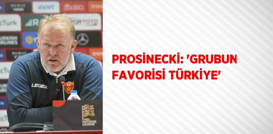 PROSİNECKİ: 'GRUBUN FAVORİSİ TÜRKİYE'