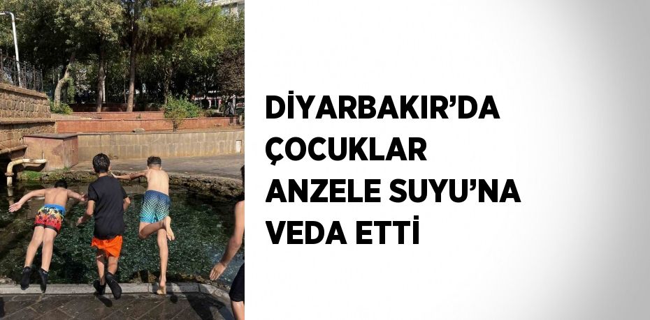 DİYARBAKIR’DA ÇOCUKLAR ANZELE SUYU’NA VEDA ETTİ