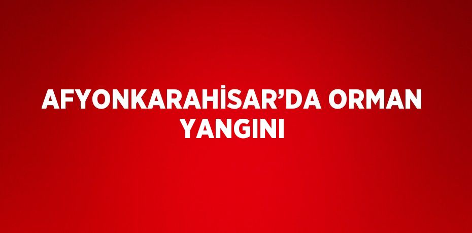 AFYONKARAHİSAR’DA ORMAN YANGINI