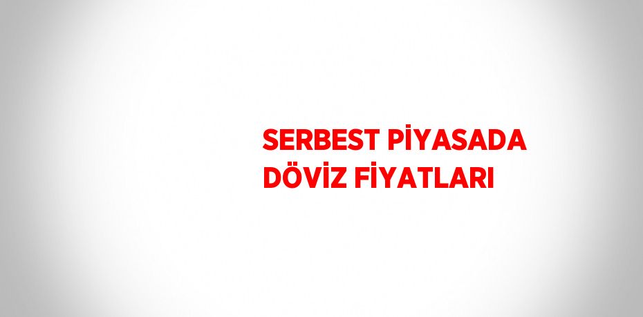 SERBEST PİYASADA DÖVİZ FİYATLARI