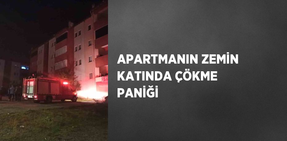 APARTMANIN ZEMİN KATINDA ÇÖKME PANİĞİ