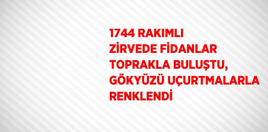 1744 RAKIMLI ZİRVEDE FİDANLAR TOPRAKLA BULUŞTU, GÖKYÜZÜ UÇURTMALARLA RENKLENDİ