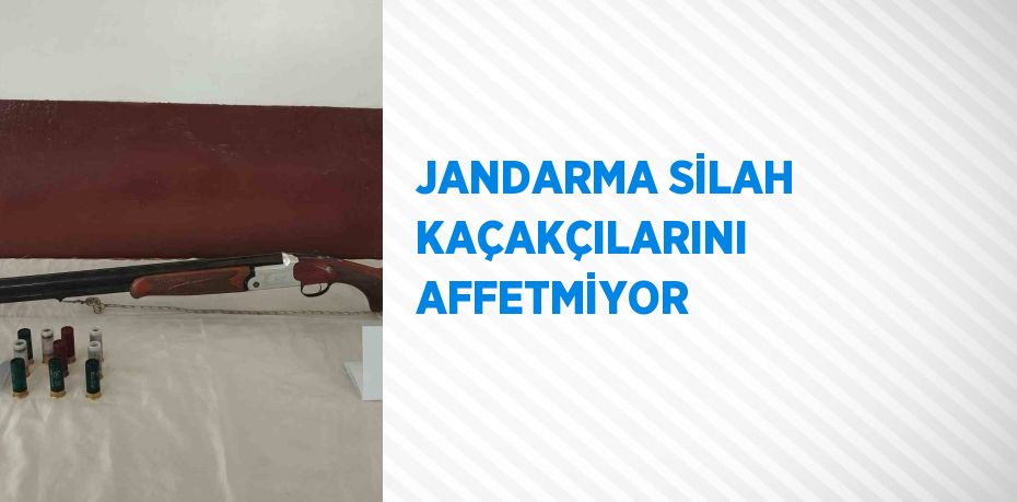 JANDARMA SİLAH KAÇAKÇILARINI AFFETMİYOR