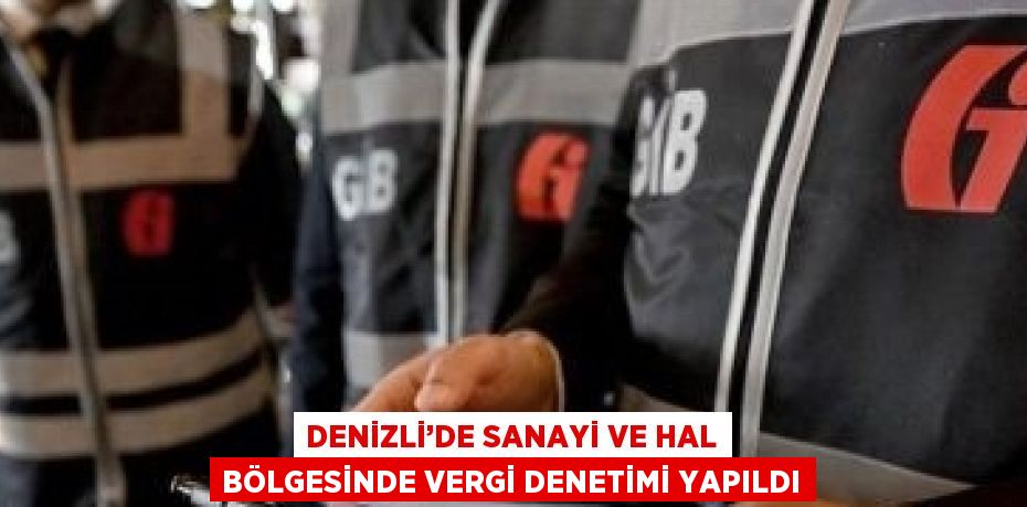 DENİZLİ’DE SANAYİ VE HAL BÖLGESİNDE VERGİ DENETİMİ YAPILDI