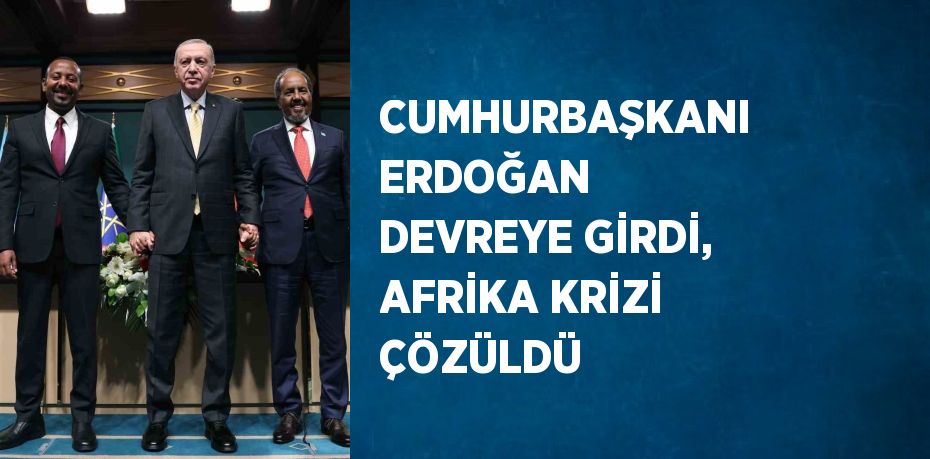 CUMHURBAŞKANI ERDOĞAN DEVREYE GİRDİ, AFRİKA KRİZİ ÇÖZÜLDÜ