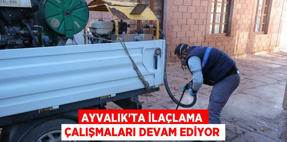 AYVALIK'TA İLAÇLAMA ÇALIŞMALARI DEVAM EDİYOR