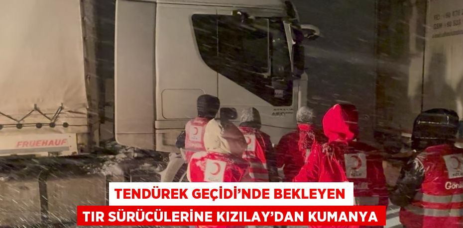 TENDÜREK GEÇİDİ’NDE BEKLEYEN TIR SÜRÜCÜLERİNE KIZILAY’DAN KUMANYA