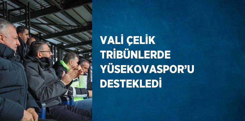 VALİ ÇELİK TRİBÜNLERDE YÜSEKOVASPOR’U DESTEKLEDİ