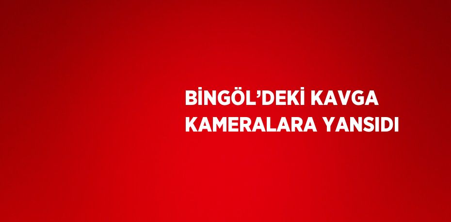 BİNGÖL’DEKİ KAVGA KAMERALARA YANSIDI