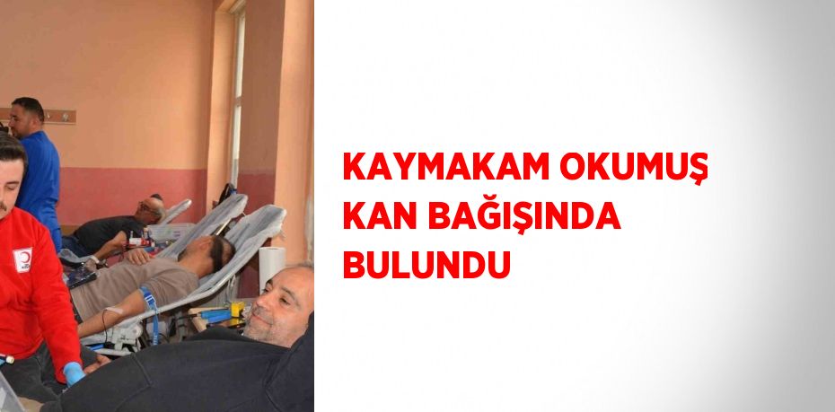 KAYMAKAM OKUMUŞ KAN BAĞIŞINDA BULUNDU