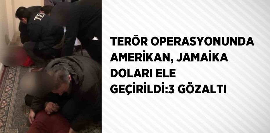 TERÖR OPERASYONUNDA AMERİKAN, JAMAİKA DOLARI ELE GEÇİRİLDİ:3 GÖZALTI