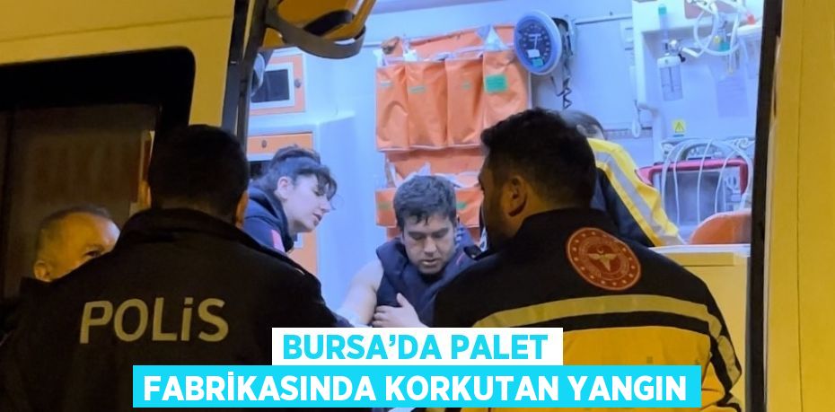 BURSA’DA PALET FABRİKASINDA KORKUTAN YANGIN