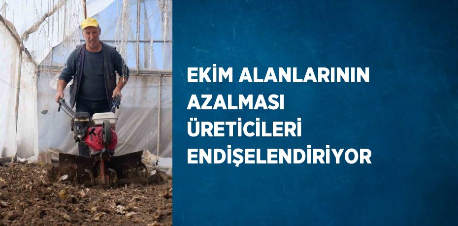 EKİM ALANLARININ AZALMASI ÜRETİCİLERİ ENDİŞELENDİRİYOR