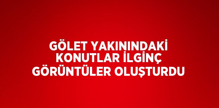 GÖLET YAKININDAKİ KONUTLAR İLGİNÇ GÖRÜNTÜLER OLUŞTURDU