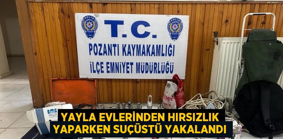 YAYLA EVLERİNDEN HIRSIZLIK YAPARKEN SUÇÜSTÜ YAKALANDI