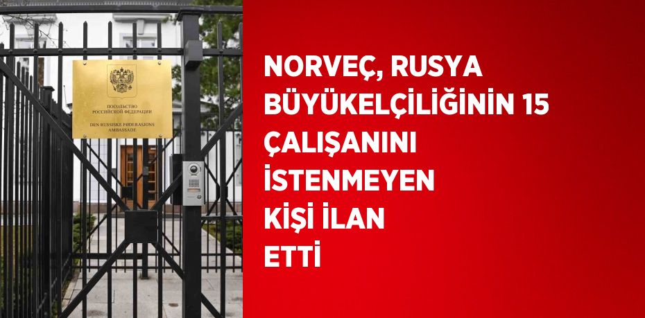 NORVEÇ, RUSYA BÜYÜKELÇİLİĞİNİN 15 ÇALIŞANINI İSTENMEYEN KİŞİ İLAN ETTİ