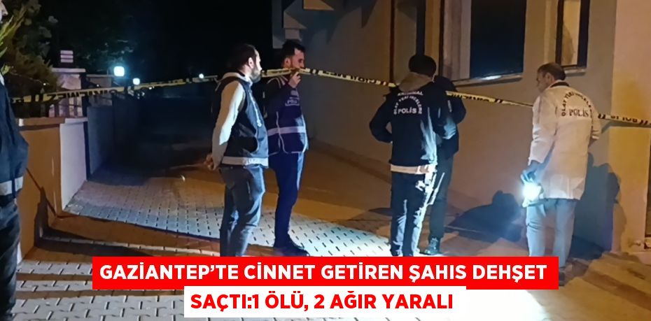 GAZİANTEP’TE CİNNET GETİREN ŞAHIS DEHŞET SAÇTI:1 ÖLÜ, 2 AĞIR YARALI