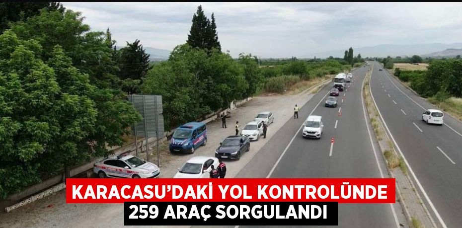 KARACASU’DAKİ YOL KONTROLÜNDE 259 ARAÇ SORGULANDI