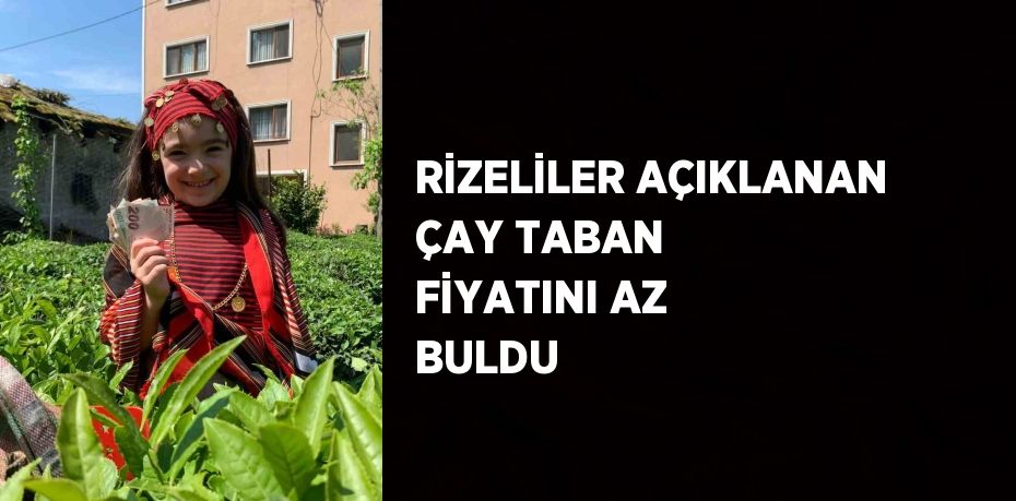 RİZELİLER AÇIKLANAN ÇAY TABAN FİYATINI AZ BULDU