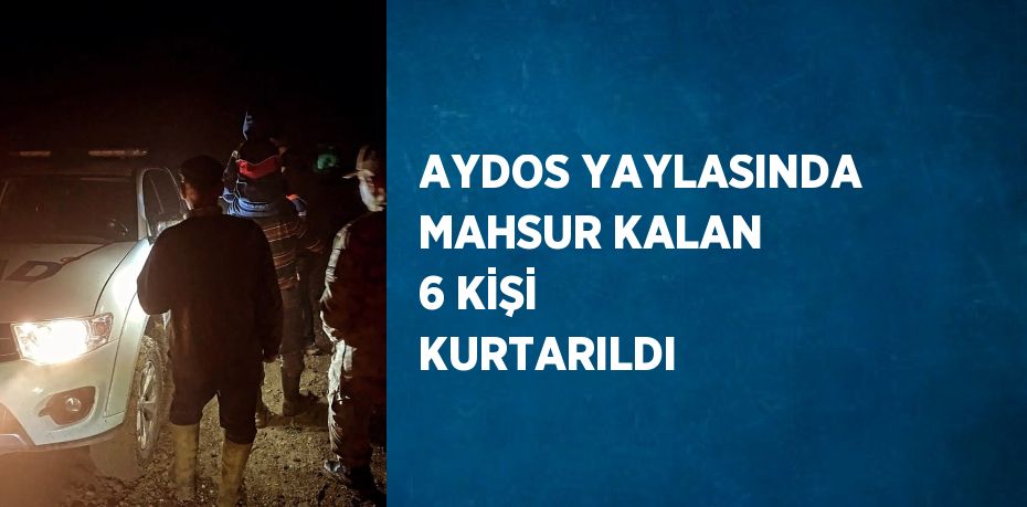 AYDOS YAYLASINDA MAHSUR KALAN 6 KİŞİ KURTARILDI