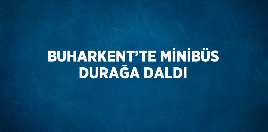 BUHARKENT’TE MİNİBÜS DURAĞA DALDI