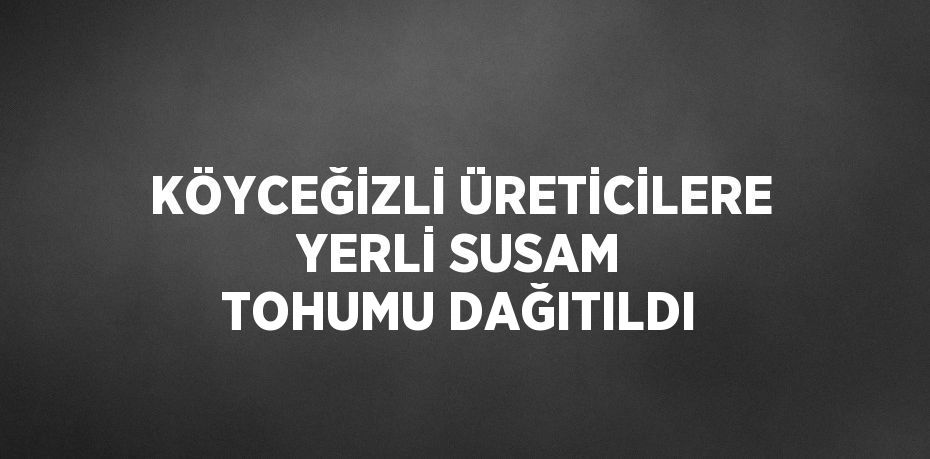 KÖYCEĞİZLİ ÜRETİCİLERE YERLİ SUSAM TOHUMU DAĞITILDI
