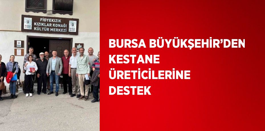 BURSA BÜYÜKŞEHİR’DEN KESTANE ÜRETİCİLERİNE DESTEK