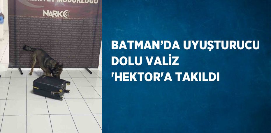 BATMAN’DA UYUŞTURUCU DOLU VALİZ 'HEKTOR'A TAKILDI