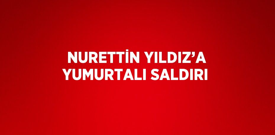 NURETTİN YILDIZ’A YUMURTALI SALDIRI
