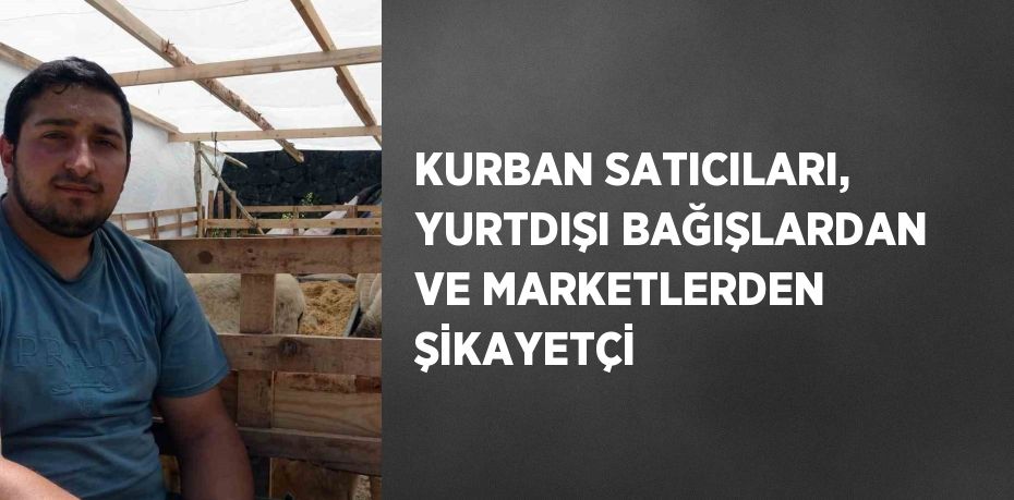 KURBAN SATICILARI, YURTDIŞI BAĞIŞLARDAN VE MARKETLERDEN ŞİKAYETÇİ