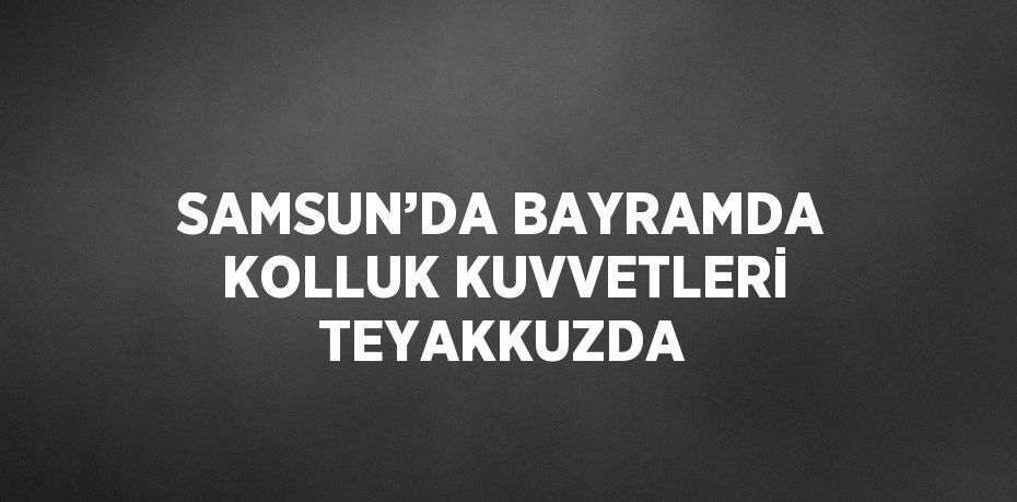 SAMSUN’DA BAYRAMDA KOLLUK KUVVETLERİ TEYAKKUZDA