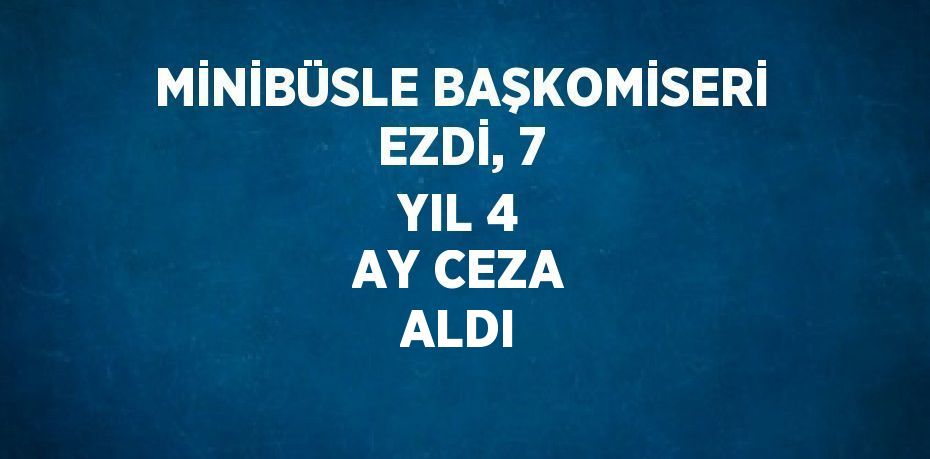 MİNİBÜSLE BAŞKOMİSERİ EZDİ, 7 YIL 4 AY CEZA ALDI