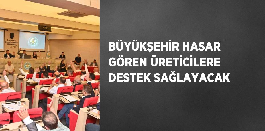 BÜYÜKŞEHİR HASAR GÖREN ÜRETİCİLERE DESTEK SAĞLAYACAK