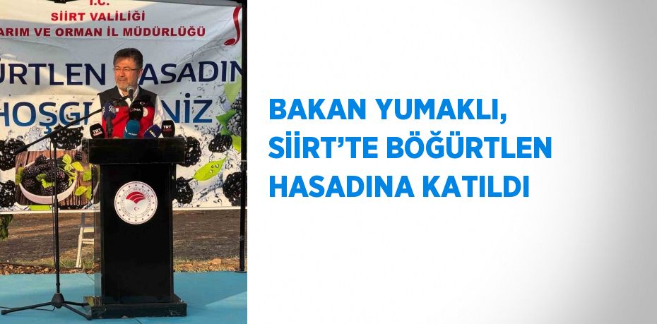 BAKAN YUMAKLI, SİİRT’TE BÖĞÜRTLEN HASADINA KATILDI