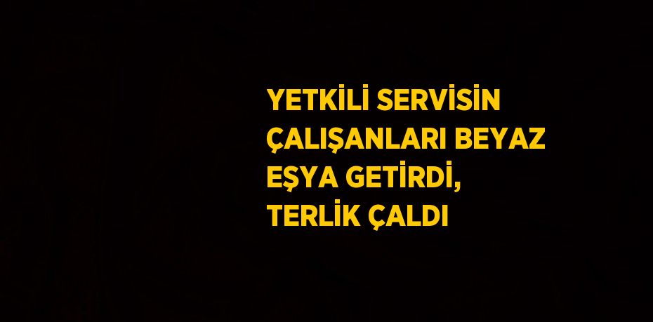 YETKİLİ SERVİSİN ÇALIŞANLARI BEYAZ EŞYA GETİRDİ, TERLİK ÇALDI