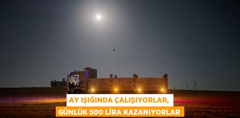 Ay ışığında çalışıyorlar, günlük 500 lira kazanıyorlar