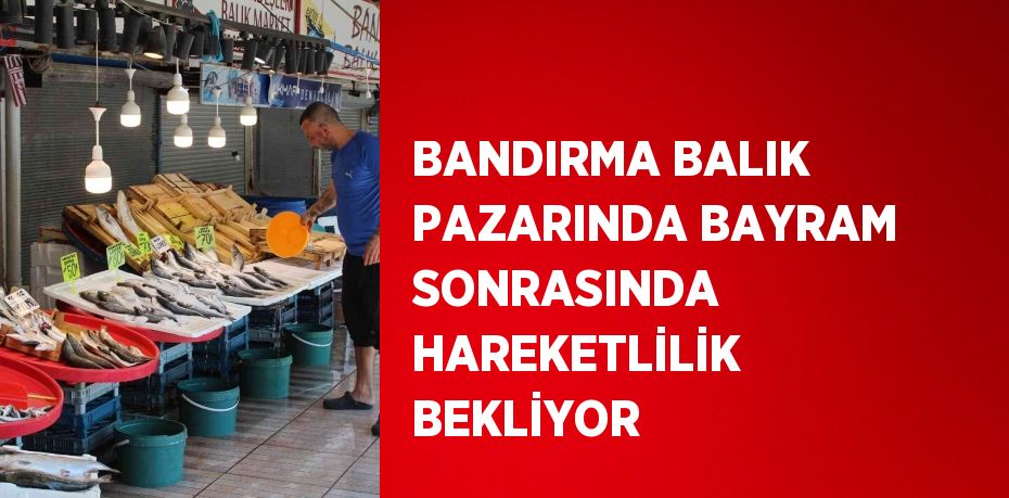 BANDIRMA BALIK PAZARINDA BAYRAM SONRASINDA HAREKETLİLİK BEKLİYOR