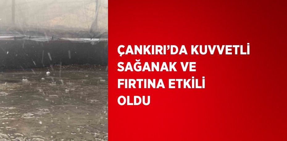 ÇANKIRI’DA KUVVETLİ SAĞANAK VE FIRTINA ETKİLİ OLDU