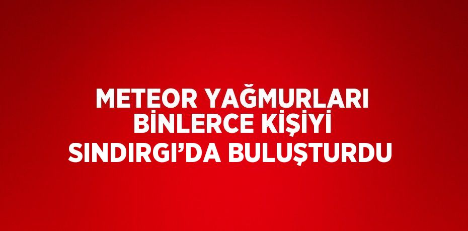 METEOR YAĞMURLARI BİNLERCE KİŞİYİ SINDIRGI’DA BULUŞTURDU