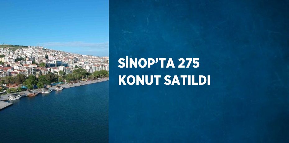 SİNOP’TA 275 KONUT SATILDI