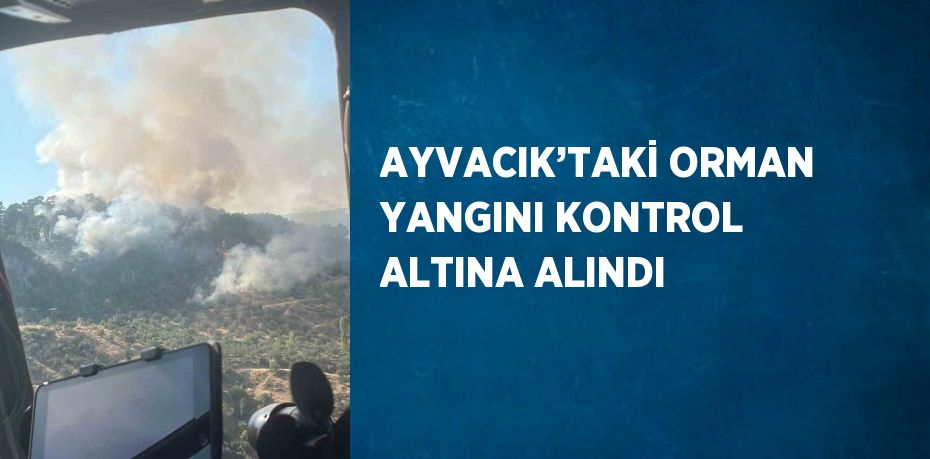 AYVACIK’TAKİ ORMAN YANGINI KONTROL ALTINA ALINDI