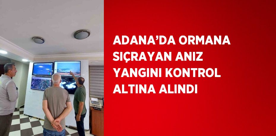 ADANA’DA ORMANA SIÇRAYAN ANIZ YANGINI KONTROL ALTINA ALINDI